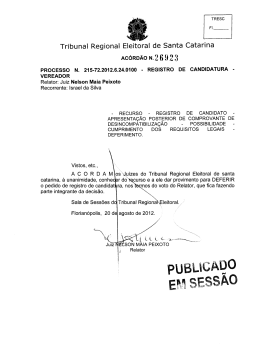 26923 - Tribunal Regional Eleitoral de Santa Catarina