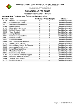 Lista de Classificados Noturno