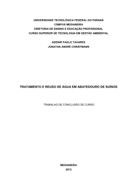 TRATAMENTO E REUSO DE ÁGUA EM ABATEDOURO