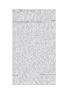 edital do par&aacute;grafo &uacute;nico do art 53 e do &sect;2&ordm; do artigo 7&ordm; da lei 11