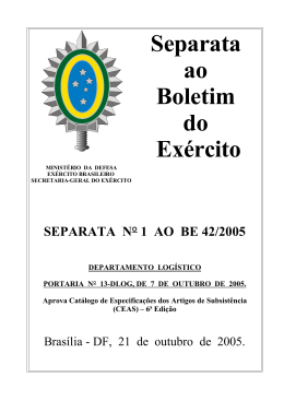 SEP1BE42-05 Cat&aacute;logo de Especifica&ccedil;&otilde;es dos Artigos de