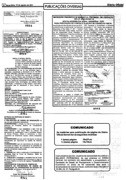 Convoca&ccedil;&atilde;o