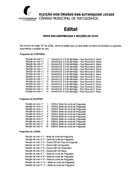 Mapa Definitivo das Assembleias e Secções de Voto