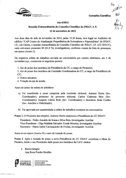 Ata 6-2012 - Instituto Nacional de Investigação Agrária e Veterinária