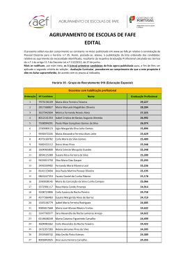 AGRUPAMENTO DE ESCOLAS DE FAFE EDITAL