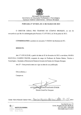Portaria 037 2015 &ndash; Localiza Maria Manuela ao DDE