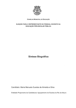 S&iacute;ntese Biogr&aacute;fica