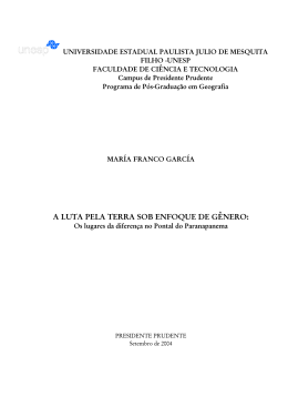 a luta pela terra sob enfoque de g&ecirc;nero