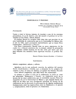 DEMOCRACIA Y PROCESO Por el doctor Alfredo BUZAID