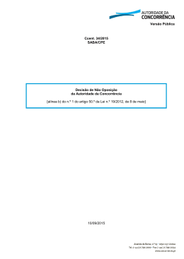 Vers&atilde;o P&uacute;blica Ccent. 34/2015 SABA/CPE Decis&atilde;o de N&atilde;o