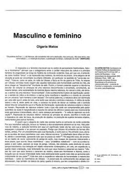 Masculino e feminino Olgaria Matos