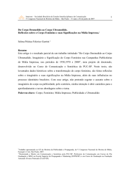 1 Do Corpo Desmedido ao Corpo Ultramedido. Reflex&otilde;es
