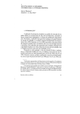 2. QUANTAS SERÃO AS MULHERES: CENÁRIOS PARA A