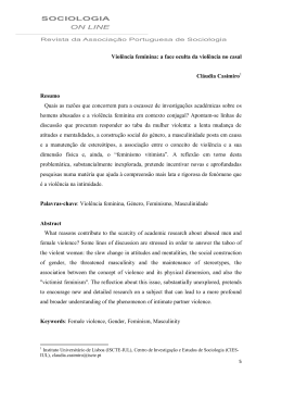 Viol&ecirc;ncia feminina: a face oculta da viol&ecirc;ncia no