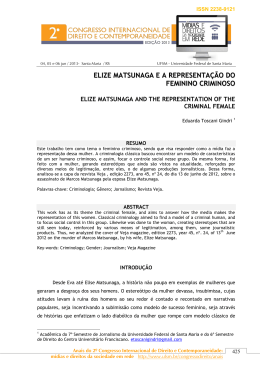elize matsunaga e a representa&ccedil;&atilde;o do feminino criminoso