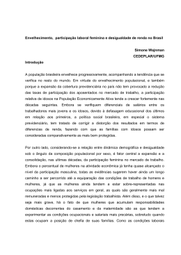 Envelhecimento, participa&ccedil;&atilde;o laboral feminina e