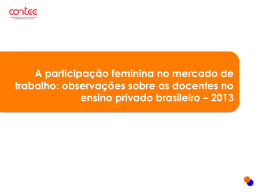 A participa&ccedil;&atilde;o feminina no mercado de trabalho