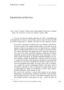 Salazarismo no feminino - Análise Social