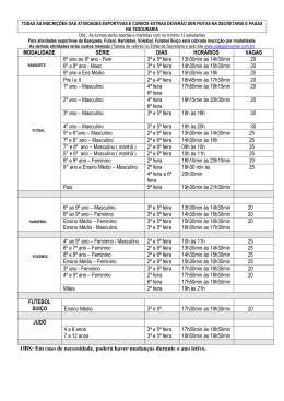Atividades Esportivas 2015