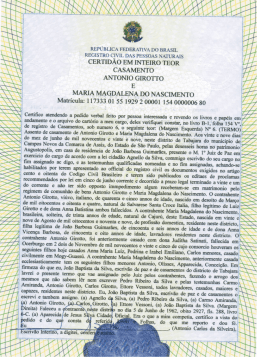 _ casaMENTO antonio Glaorro