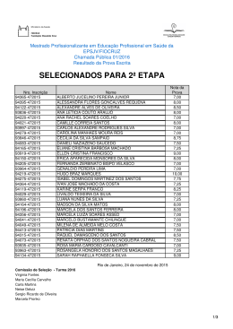 Resultado da prova escrita