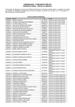 Resultado Isenção Taxa de Inscrição