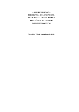A ALFABETIZA&Ccedil;&Atilde;O NA PERSPECTIVA DO LETRAMENTO