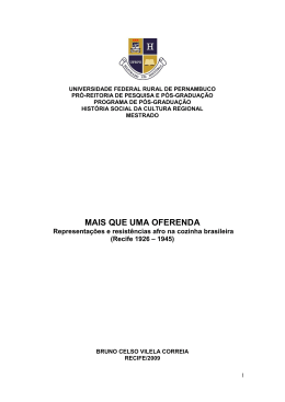 mais que uma oferenda - Biblioteca Digital de Teses e Dissertações
