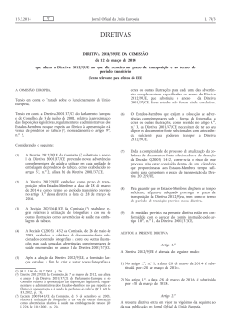 Diretiva 2014/39/UE da Comissão, de 12 de março de 2014, que