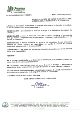 Res. CONSUN nº 002/2014, de 20 de março de 2014