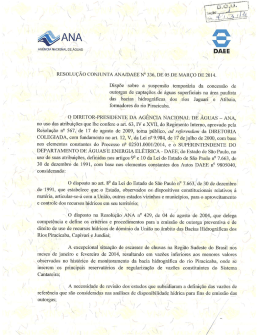 Resolução Conjunta ANA/DAEE nº 336