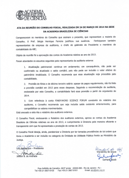 Ata do Conselho Fiscal, março de 2014