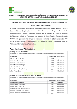 resultado provisório edital 07 2014