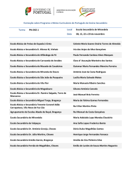Forma&ccedil;&atilde;o sobre Programa e Metas Curriculares de Portugu&ecirc;s do