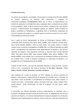 Envelhecimento ativo - Escola Superior de Desporto de Rio Maior
