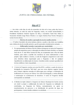 Ata nº 7 - Junta de Freguesia de Fátima