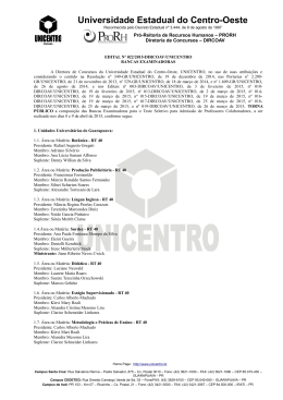 EDITAL Nº 022/2015 - Universidade Estadual do Centro