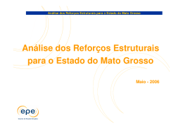 An&aacute;lise dos Refor&ccedil;os Estruturais para o Estado do Mato Grosso