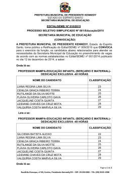 edital 10 - Prefeitura Municipal de Presidente Kennedy