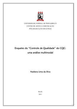 Enquetes do &ldquo;Controle de Qualidade&rdquo; do CQC