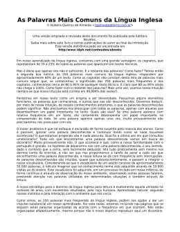 As Palavras Mais Comuns da L&iacute;ngua Inglesa
