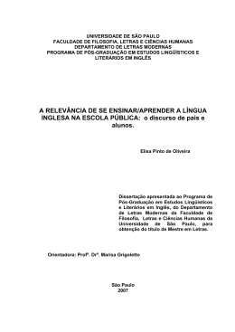 A relev&acirc;ncia de se ensinar/aprender a l&iacute;ngua inglesa na escola