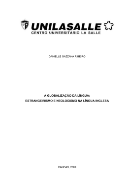 estrangeirismo e neologismo na l&iacute;ngua inglesa