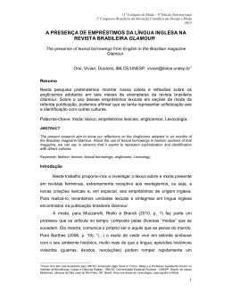 a presen&ccedil;a de empr&eacute;stimos da l&iacute;ngua inglesa na revista brasileira