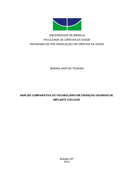 An&aacute;lise comparativa do vocabul&aacute;rio em crian&ccedil;as usu&aacute;rias de