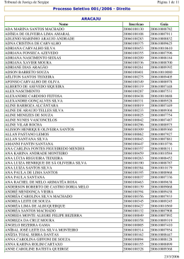 Direito - Tribunal de Justiça de Sergipe