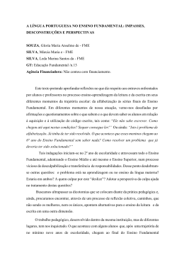 A L&Iacute;NGUA PORTUGUESA NO ENSINO FUNDAMENTAL