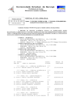 EDITAL No DAA/012-2002 - Diretoria de Assuntos Acad&ecirc;micos