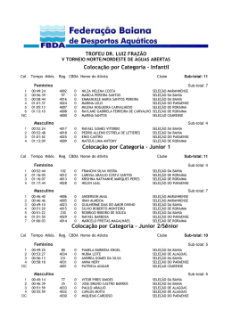 Resultado Travessia Luiz Fraz&Atilde;&pound;o