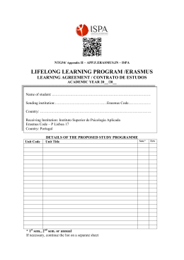 LIFELONG LEARNING PROGRAM /ERASMUS